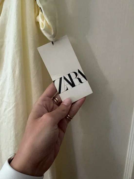 Zara Off-Shoulder Slip Maxi Dress in Cream - Picture 4 of 5